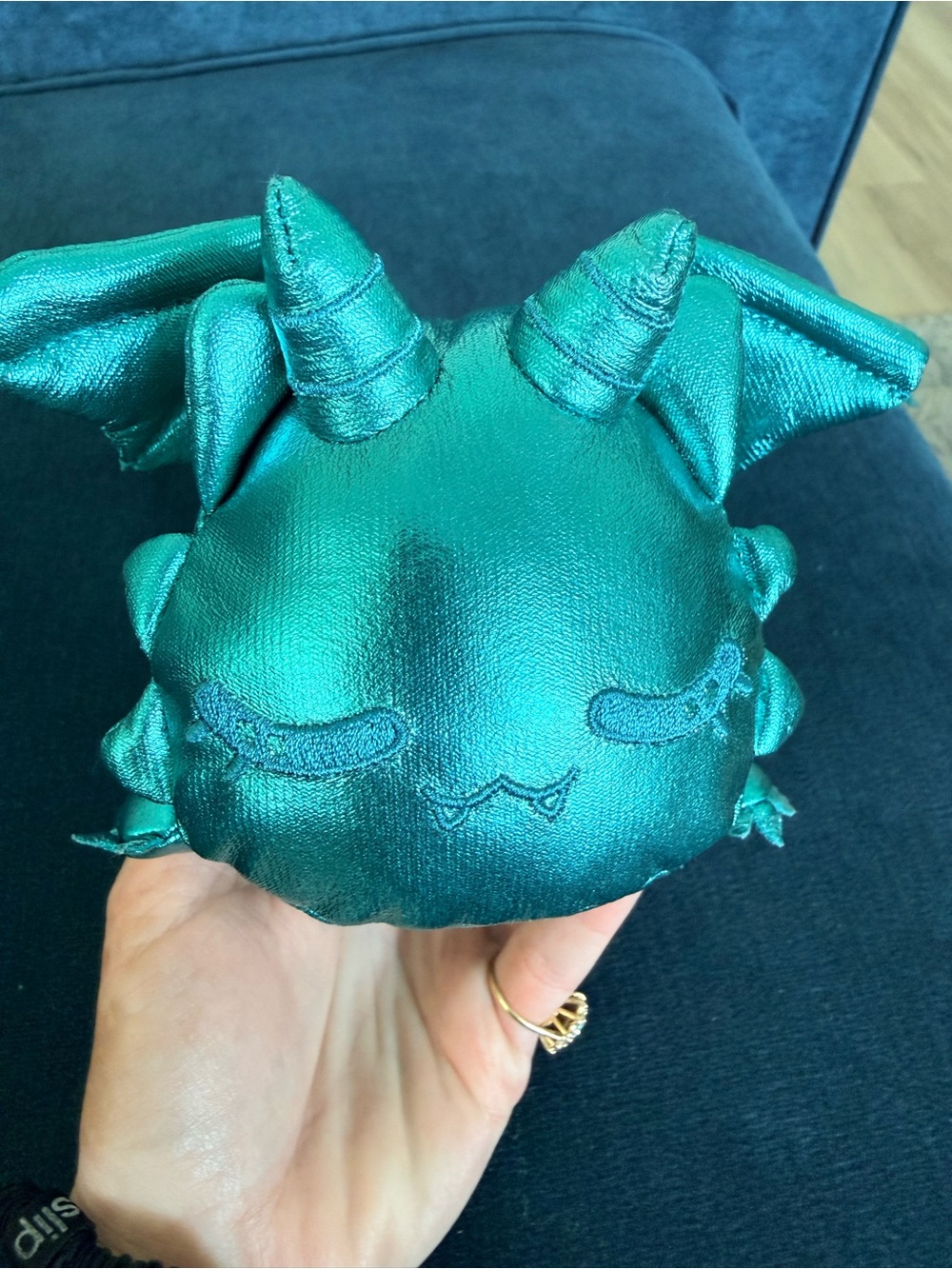 Aphmau MeeMeows 6” Gemstone Teal Metallic Dragon Cat Plush